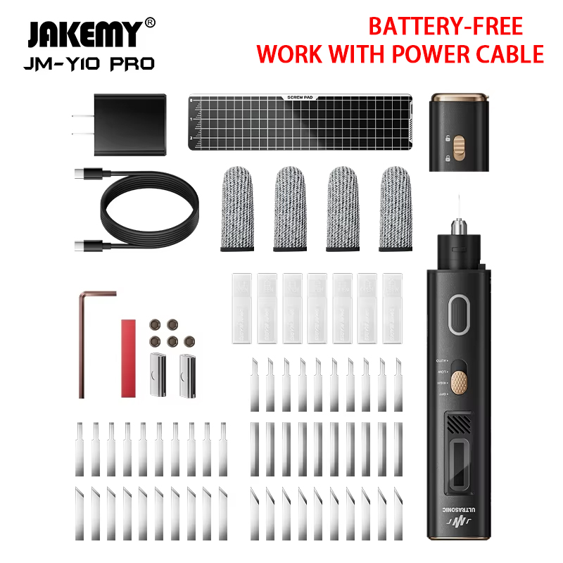 3D Printing Grinder - Jakemy JM-Y10 プロ超音波切断ナイフ OLED スクリーン過熱保護 DIY