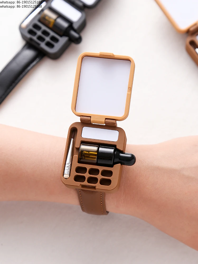 3D Printing Watch - 2025年新コレクション 3Dプリント腕時計型パレットボックス ミニ水彩絵具携帯パレット収納ボックス