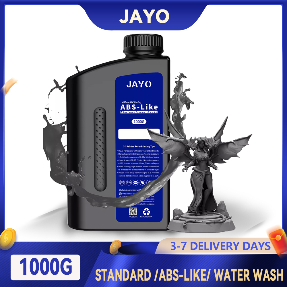 Glue For 3D Printing - JAYO スタンダード/ABS風/水洗い 3Dプリンター樹脂 395～405nm UV硬化 3Dプリント液状光硬化樹脂