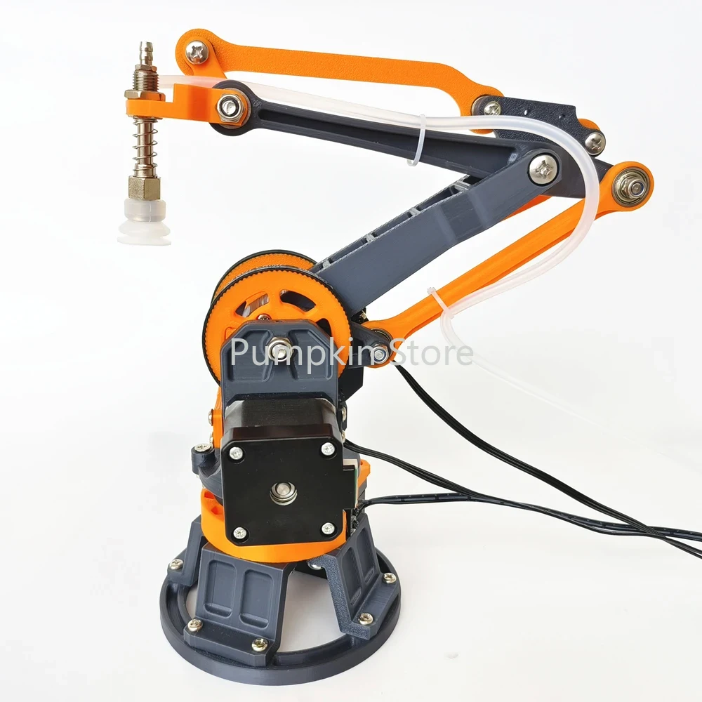 3D Printing Robot Arm - デスクトップ機械式アーム アルミ合金ロボット コントロールベルトリミット付き 吸盤マシンハンドプレイ 3Dプリントステッピングモーター