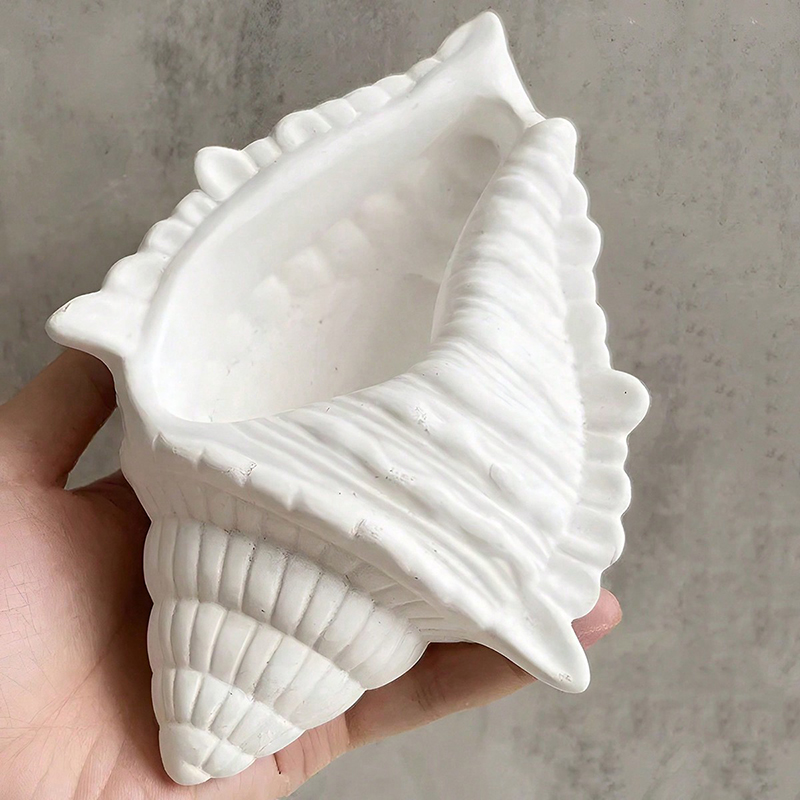 3D Printing Concrete - DIY 3D 巻貝型シリコーンキャンドルモールド多肉植物植木鉢石膏セメントモールド樹脂石膏クラフト装飾金型家の装飾