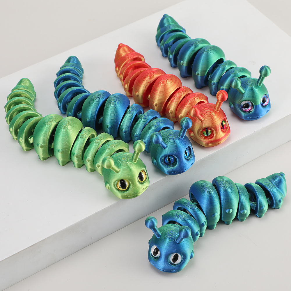 3D Printing Lizard - 新しい 3D プリントキャタピラーおもちゃ完全に関節関節かわいい漫画のおもちゃの装飾ホームオフィスの装飾 & クリスマスギフト