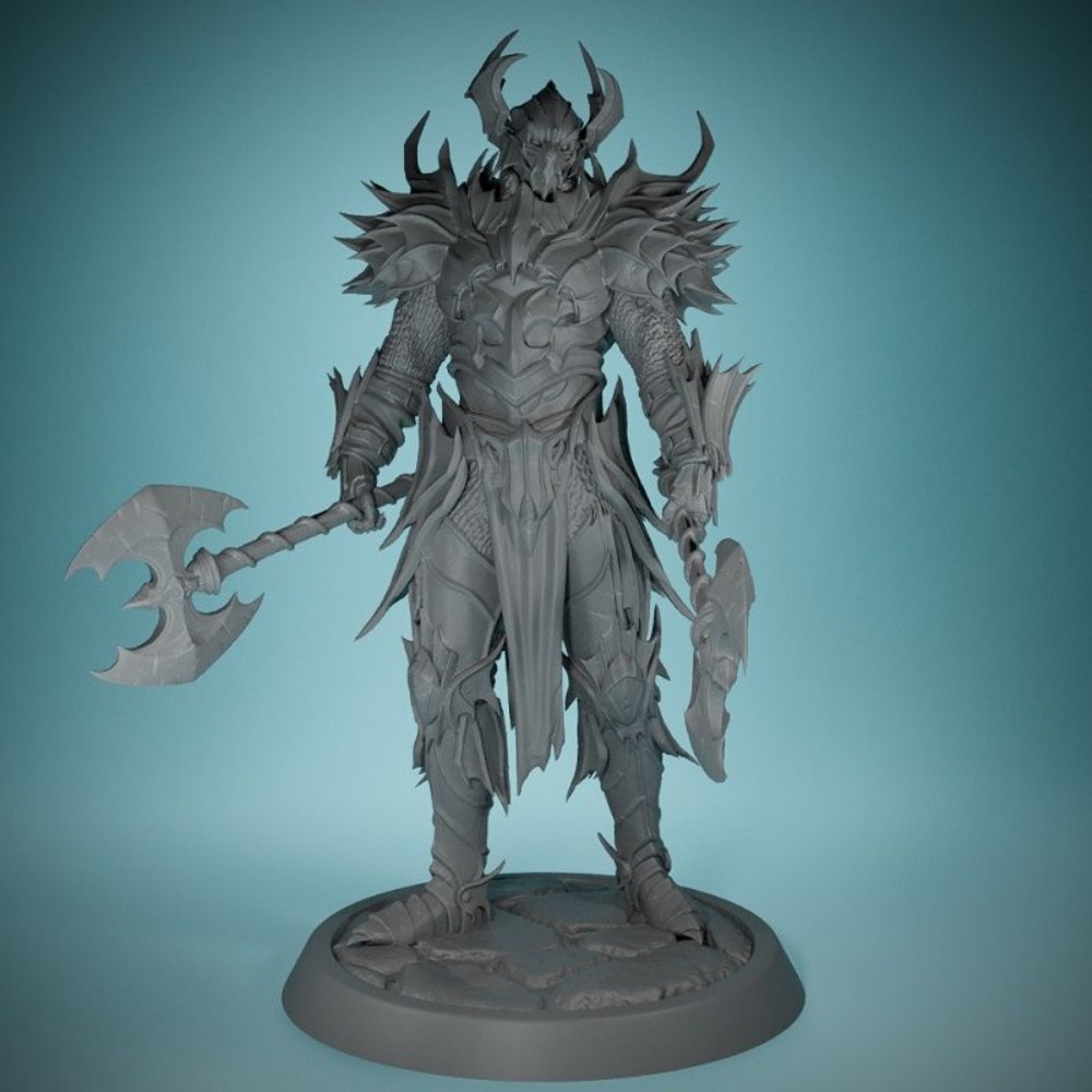 3D Printing Chess - 翼なし悪魔騎士 3D プリントモデル置物ボードゲーム戦争チェス自己組み立て DIY 着色ミニチュア 6.4