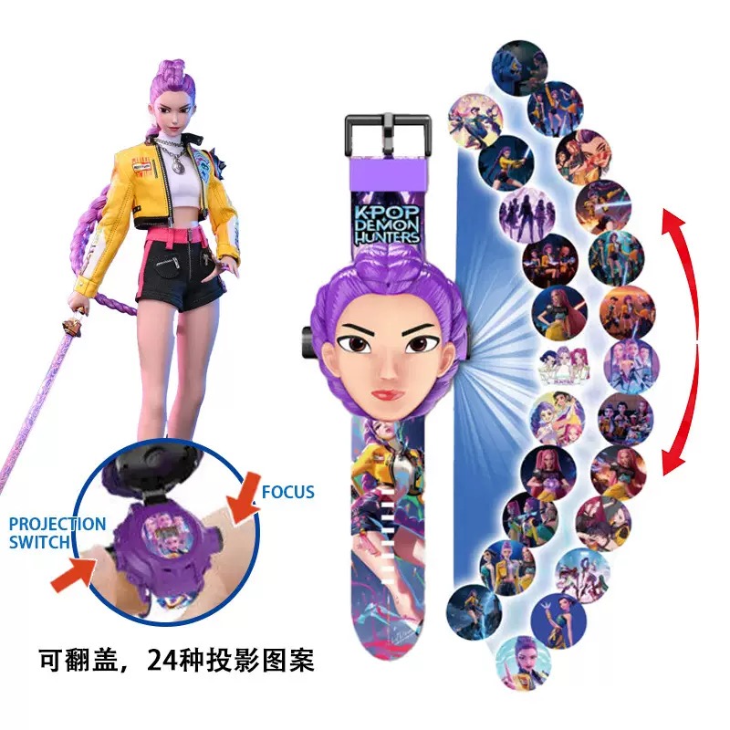 3D Printing Watch - 新しいアニメ 24 パターン 3D 投影子供用腕時計プロジェクターおもちゃ子供の日常の遊びや誕生日プレゼントに最適