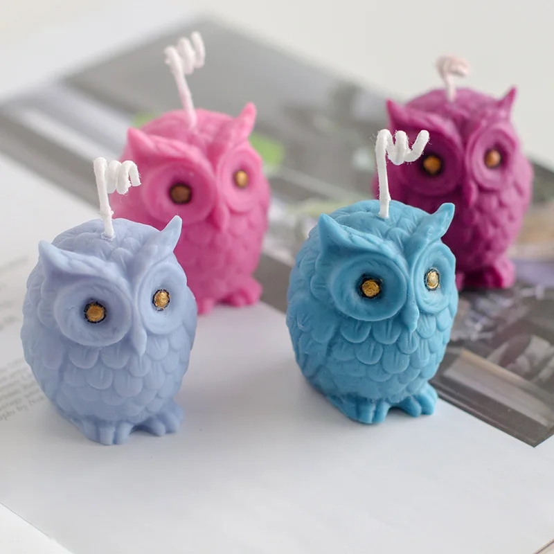 3D フクロウシリコーンキャンドルモールドかわいい動物アイス - 3D Printing Concrete のレビューと価格