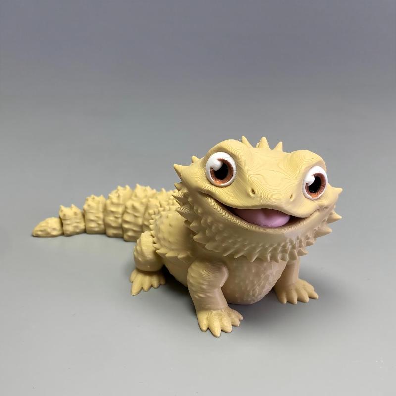 3Dプリントのかわいいヒゲトカゲのフィギュア、リスの置物、デ - 3D Printing Lizard のレビューと価格