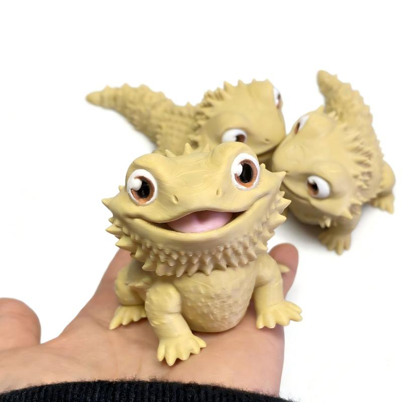 3Dプリントのかわいいヒゲトカゲのフィギュア、リスの置物、デ - 3D Printing Lizard のレビューと価格