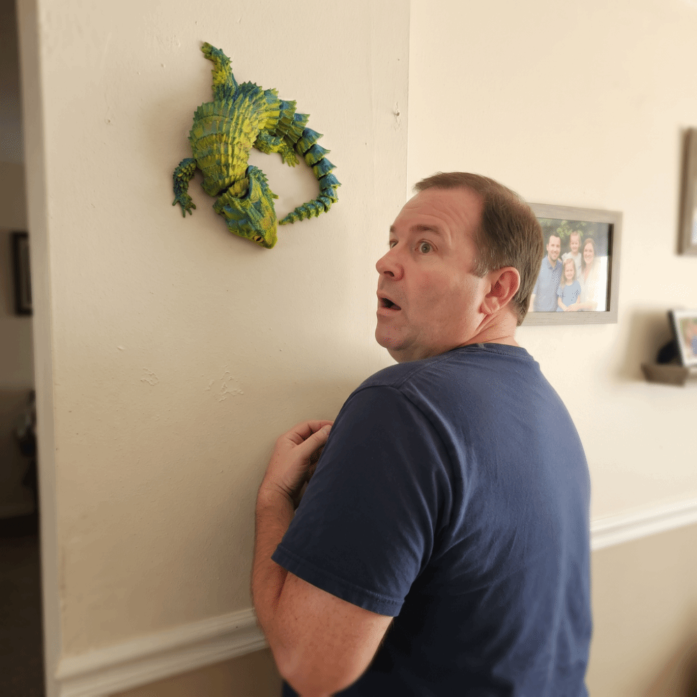 可動関節付き3Dプリントトカゲ カラフルな開閉可能な口を持つ - 3D Printing Lizard のレビューと価格