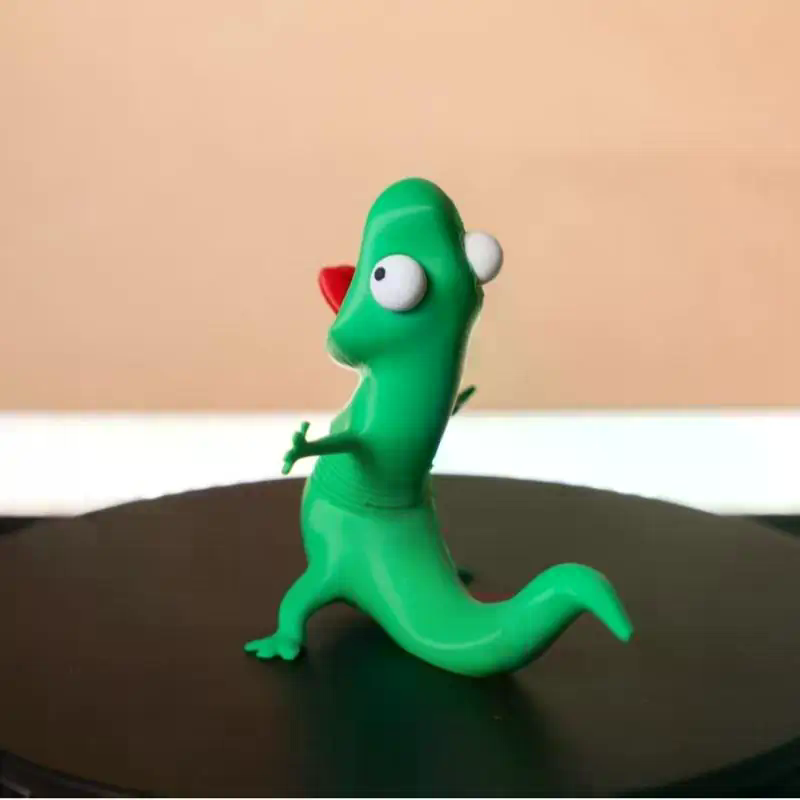 3D プリントされた緑色のトカゲの飾り、創造的でリアルなデス - 3D Printing Lizard のレビューと価格
