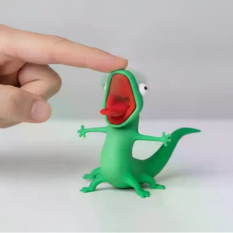 3D プリントされた緑色のトカゲの飾り、創造的でリアルなデス - 3D Printing Lizard のレビューと価格