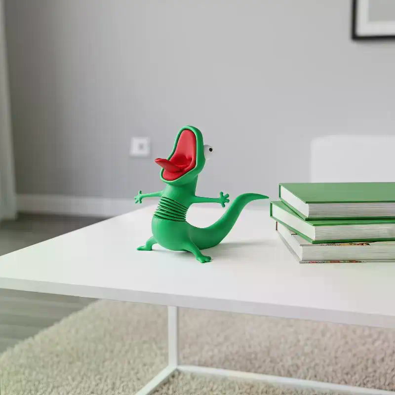 3D プリントされた緑色のトカゲの飾り、創造的でリアルなデス - 3D Printing Lizard のレビューと価格