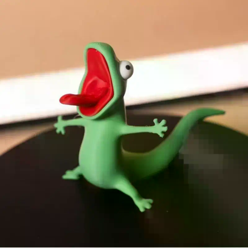3D プリントされた緑色のトカゲの飾り、創造的でリアルなデス - 3D Printing Lizard のレビューと価格