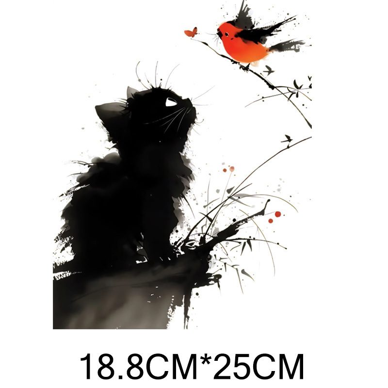 インク、花、鳥、魚、熱転写印刷、ホットスタンプ、猫服ステッカ - 3D Printing Vinyl のレビューと価格