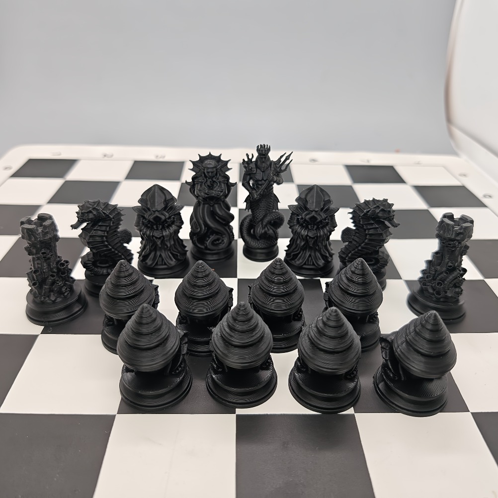 16個入り海洋神話チェスフィギュア3Dプリント深海テーマチェ - 3D Printing Chess のレビューと価格