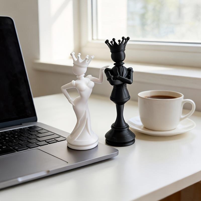 2個セット 3Dプリント チェスのカップル像 クリエイティブ - 3D Printing Chess のレビューと価格