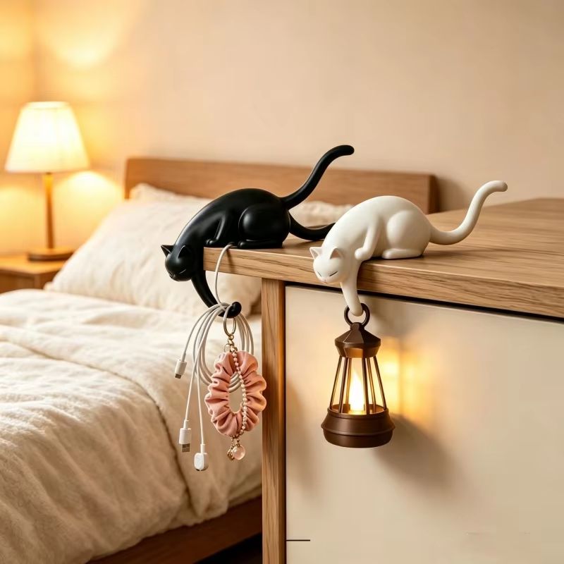 逆向きの猫の尻尾型フックラック 3Dプリント動物型フック 壁 - 3D Printing Examples のレビューと価格