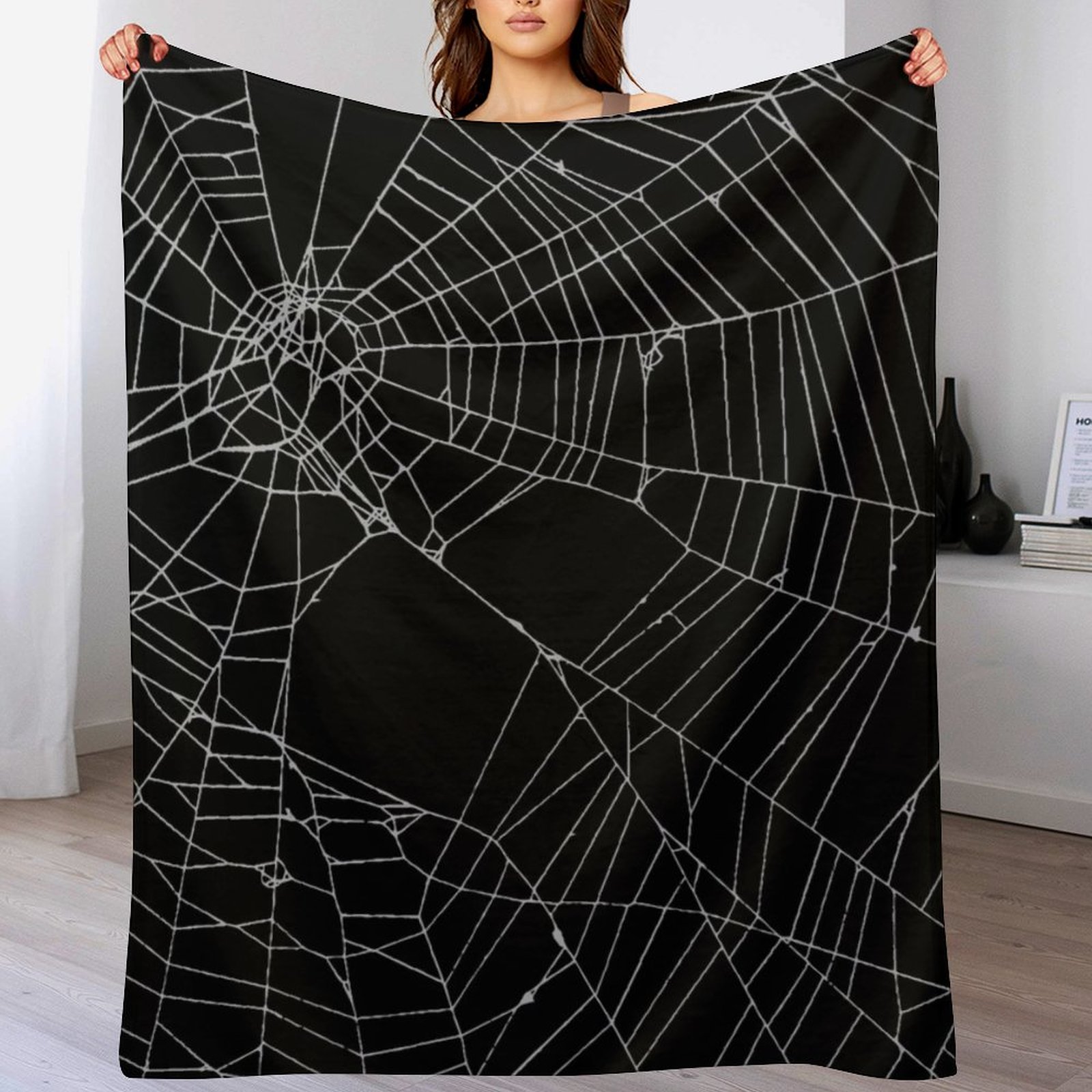 スパイダーウェブ ウェブスローブランケット、毛足の長いブラン - 3D Printing Web のレビューと価格