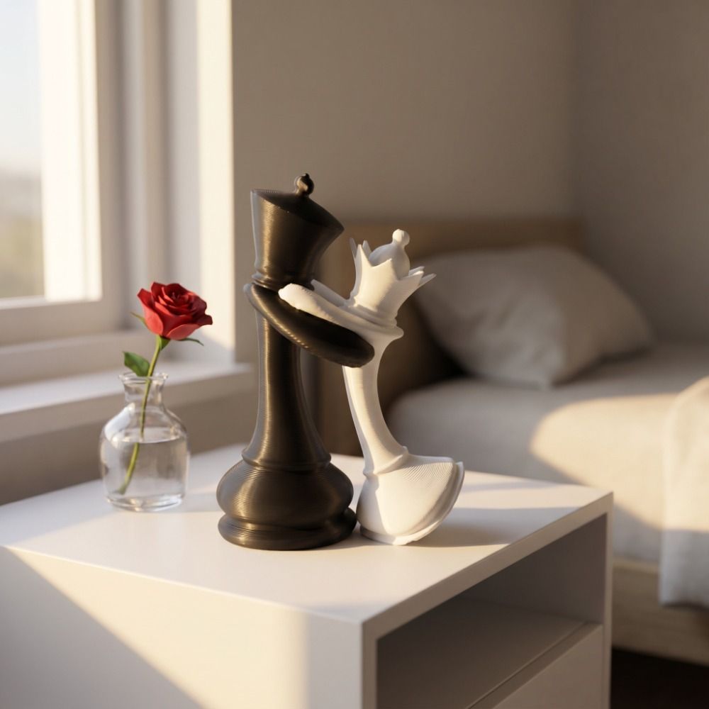 3Dプリントチェス像 ホームデコレーション カップルギフト  - 3D Printing Chess のレビューと価格