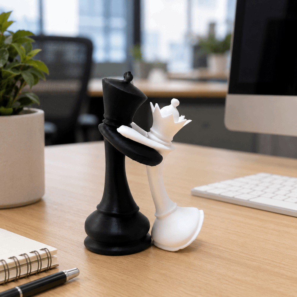 3Dプリントチェス像 ホームデコレーション カップルギフト  - 3D Printing Chess のレビューと価格