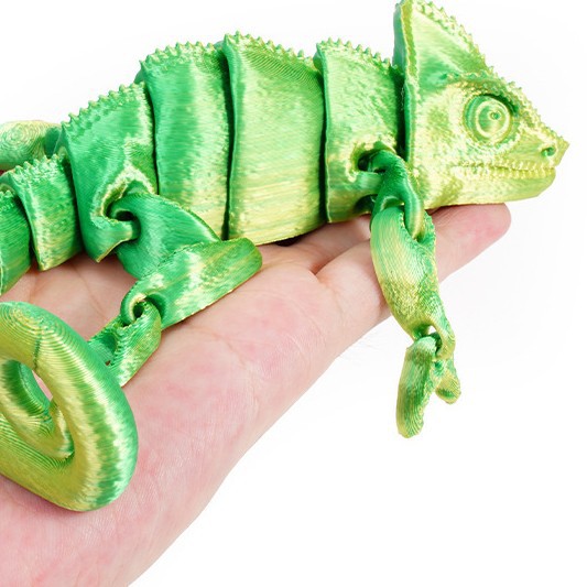 ファッション3Dプリントドラゴンカメレオン多関節可動式ホーム - 3D Printing Lizard のレビューと価格