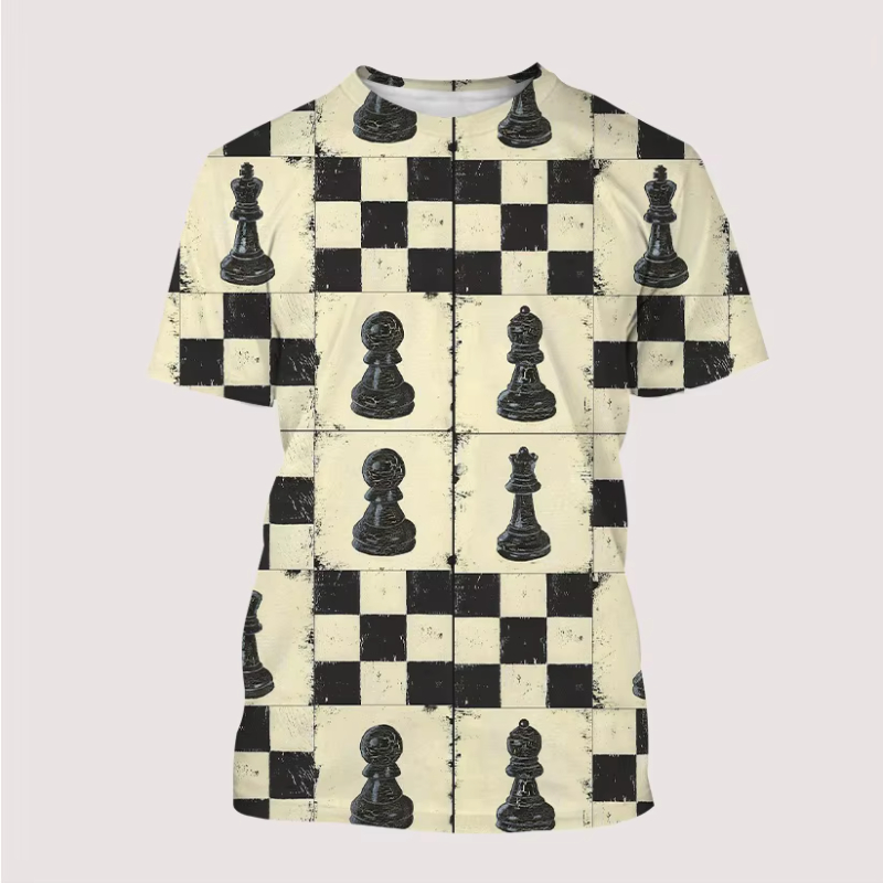 新しいメンズ Tシャツ 3D プリント国際チェスグラフィック - 3D Printing Chess のレビューと価格
