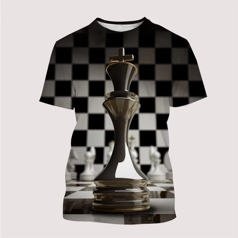 新しいメンズ Tシャツ 3D プリント国際チェスグラフィック - 3D Printing Chess のレビューと価格