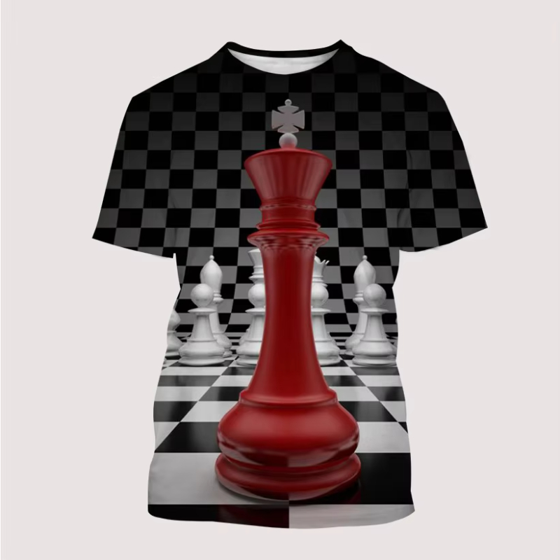 新しいメンズ Tシャツ 3D プリント国際チェスグラフィック - 3D Printing Chess のレビューと価格