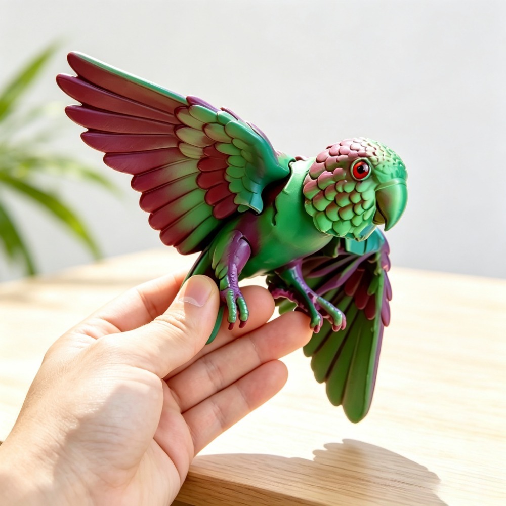 3D プリントされたかわいいオウムモデル柔軟な動物像鳥可動関 - 3D Printing Lizard のレビューと価格