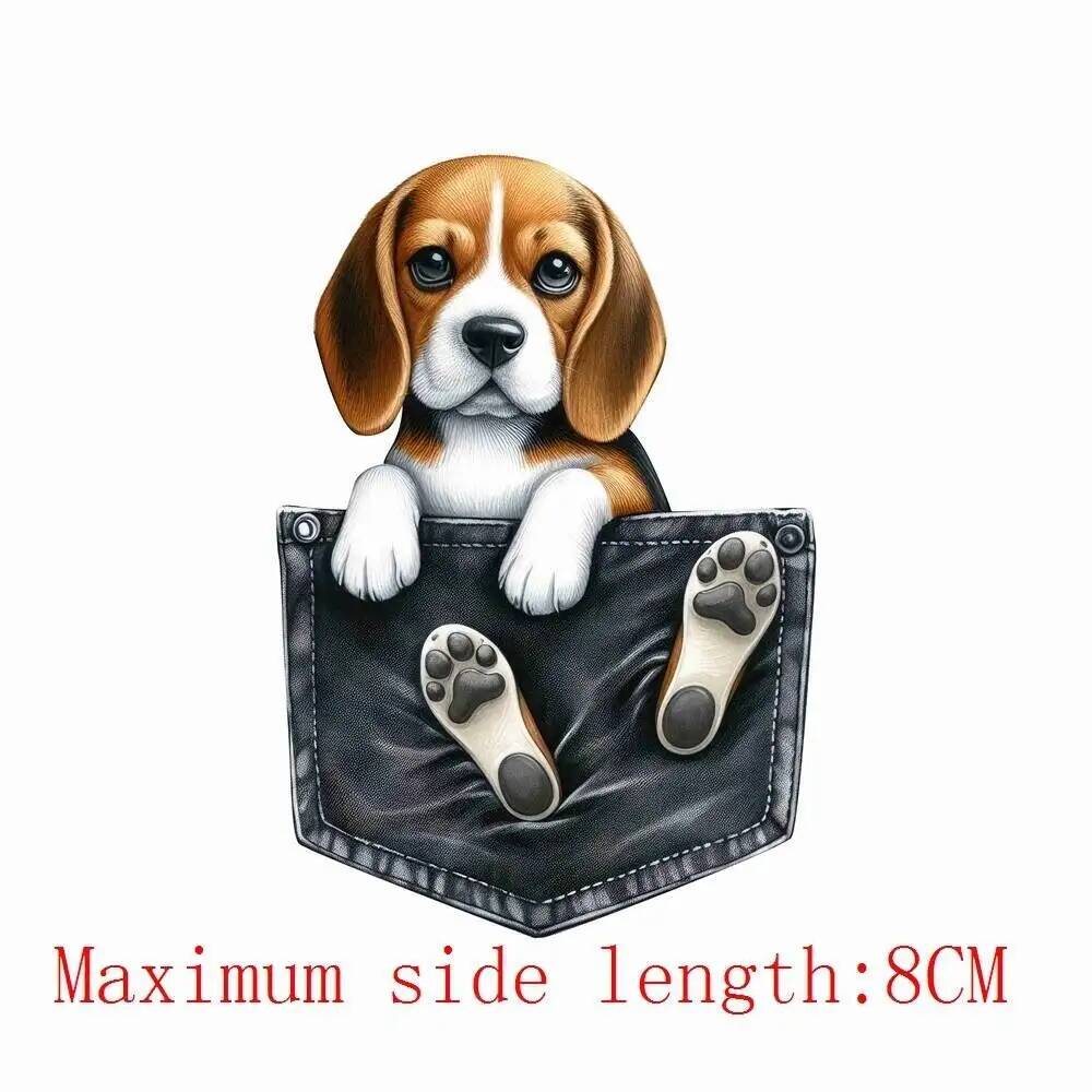 8 センチメートル新ポケット犬動物アイアンで熱伝達ステッカー - 3D Printing Vinyl のレビューと価格