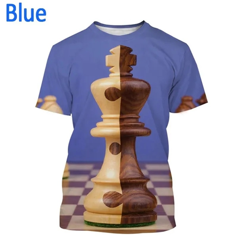 メンズおよびレディースシャツ,チェスゲーム,3D印刷,カジュ - 3D Printing Chess のレビューと価格