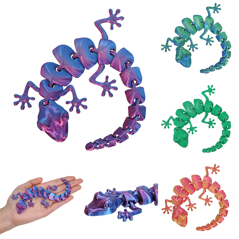 3Dプリントのトカゲヤモリ、柔軟な関節、動物の装飾 - 3D Printing Lizard のレビューと価格