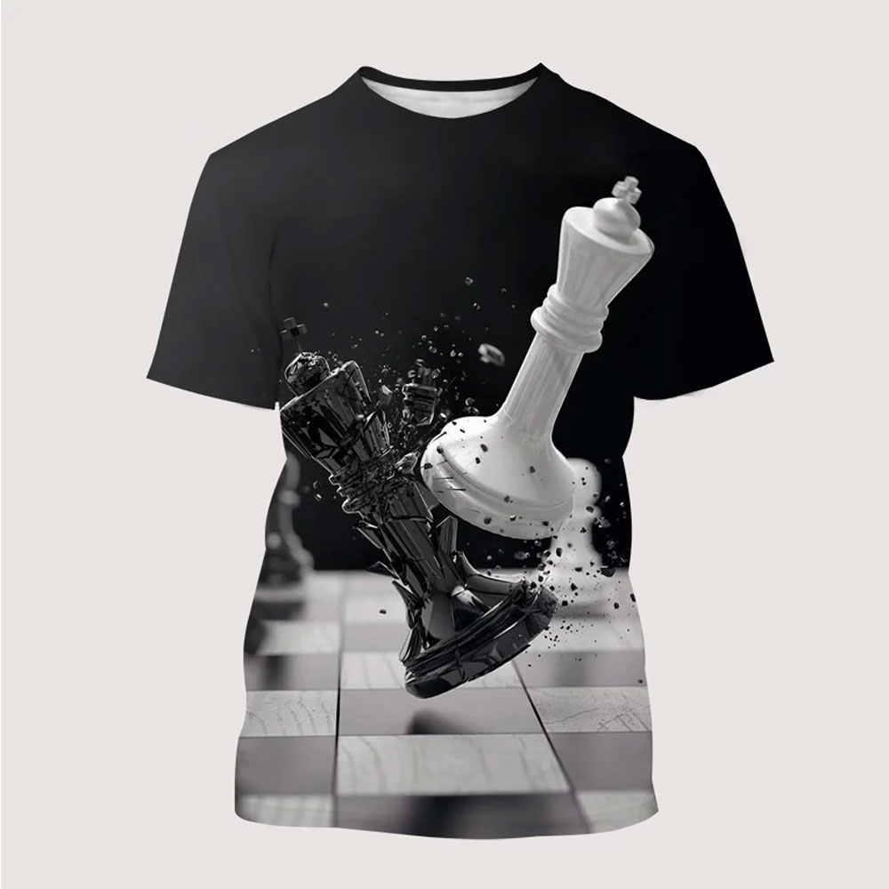 3DチェスプリントTシャツ,チェスボード付き,原宿,パーソナ - 3D Printing Chess のレビューと価格