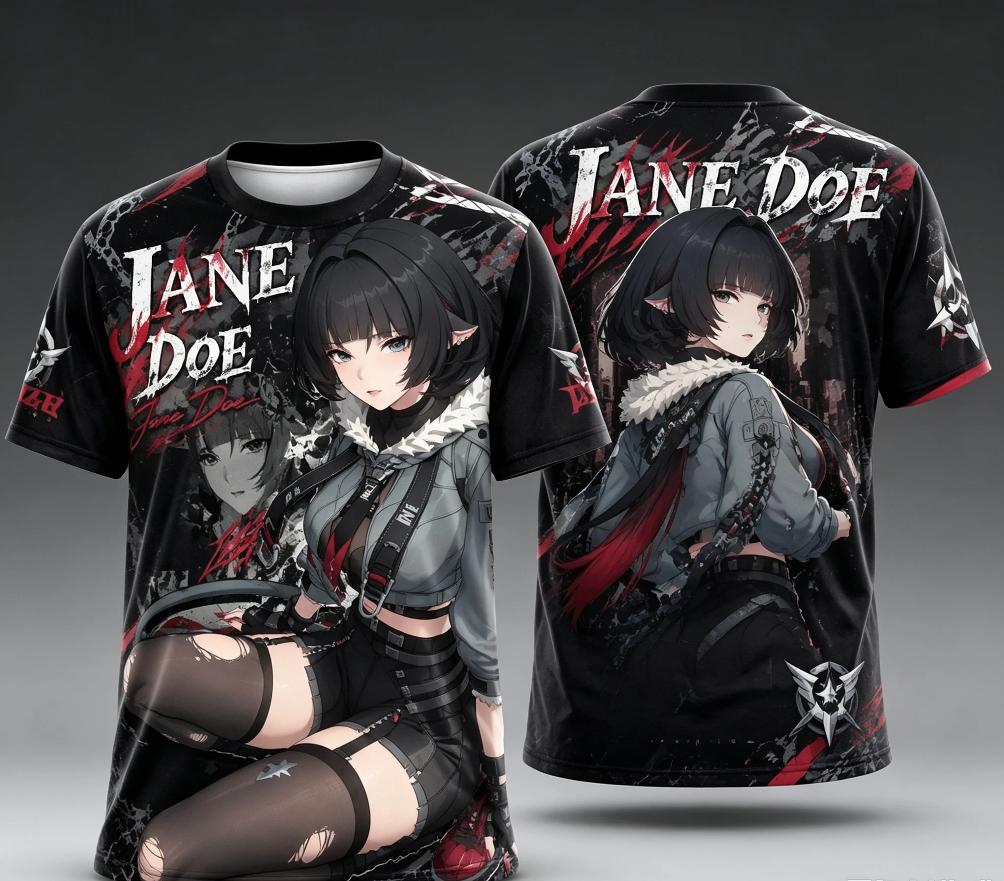 ジェーン・ドウの3DフルプリントTシャツ、ゼンレスゾーンゼロ - 3D Printing Zone のレビューと価格