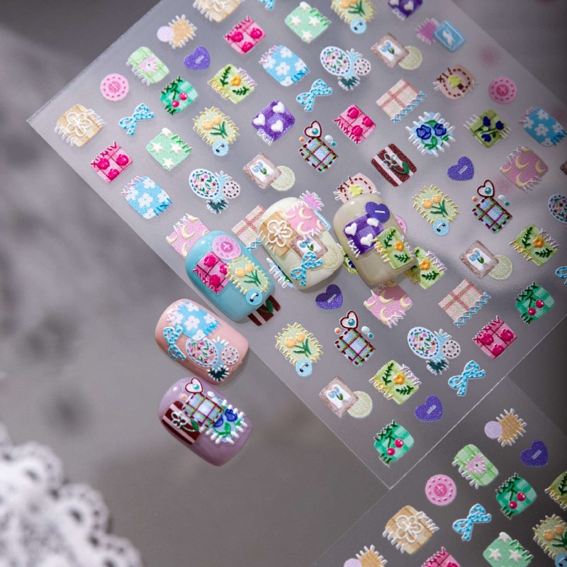 ドーパミンカラー 3D 刺繍プリント電話ステッカー パステル - 3D Printing Journal のレビューと価格
