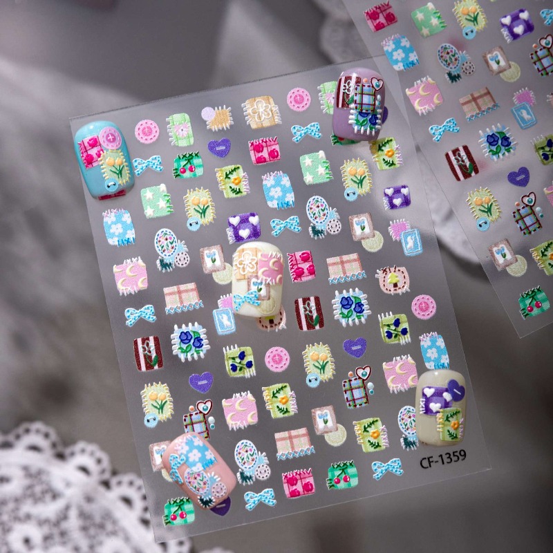 ドーパミンカラー 3D 刺繍プリント電話ステッカー パステル - 3D Printing Journal のレビューと価格