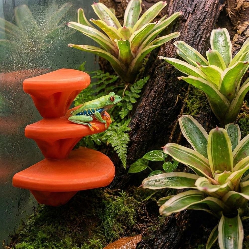 3Dプリント製キノコ型ペットクライミングプラットフォーム、穴 - 3D Printing Lizard のレビューと価格