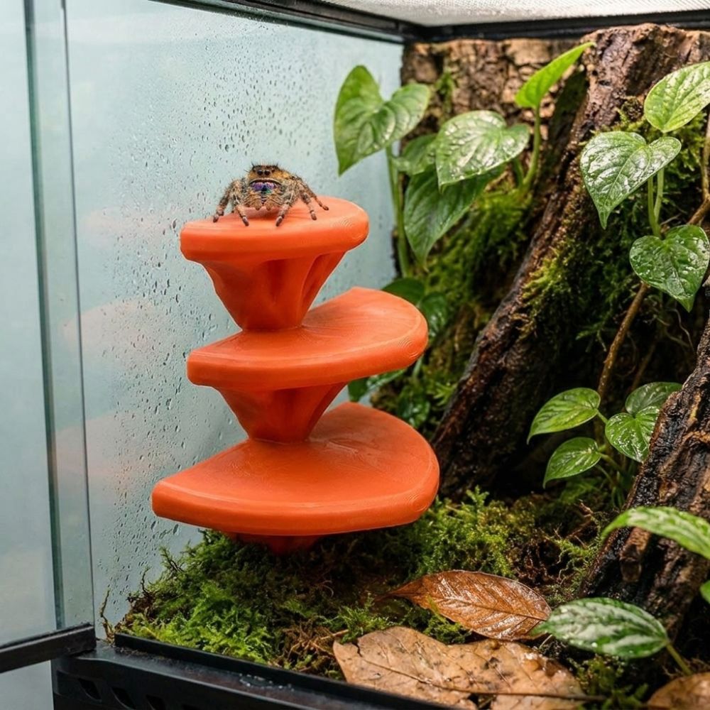 3Dプリント製キノコ型ペットクライミングプラットフォーム、穴 - 3D Printing Lizard のレビューと価格