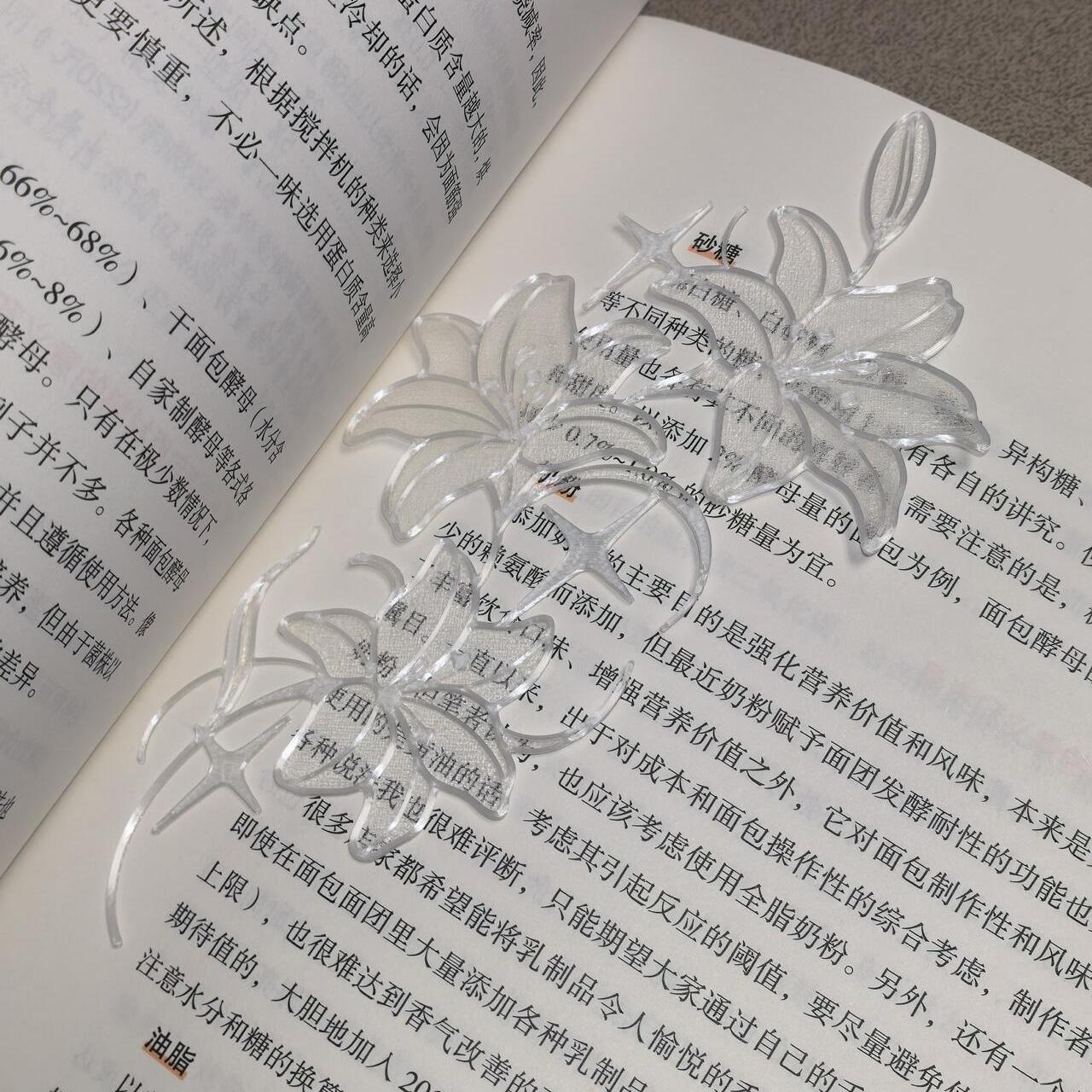 韓国風オーガンザユリ刺繍ブックマーク 3Dプリントブックマー - 3D Printing Journal のレビューと価格