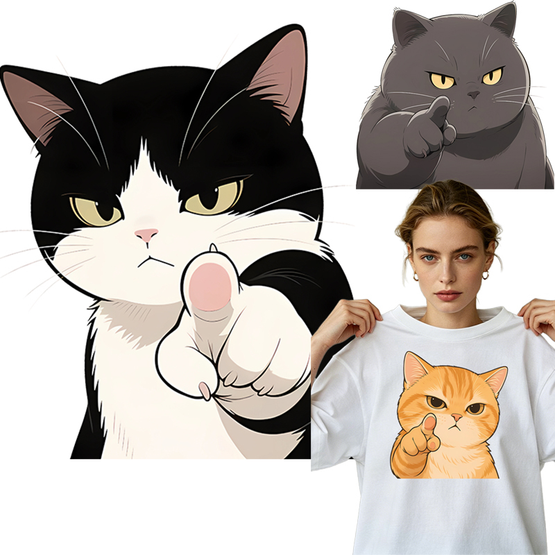 擬人化された猫の熱転写プリントDIY Tシャツとバックパック - 3D Printing Vinyl のレビューと価格