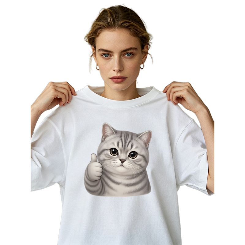 擬人化された猫の熱転写プリントDIY Tシャツとバックパック - 3D Printing Vinyl のレビューと価格
