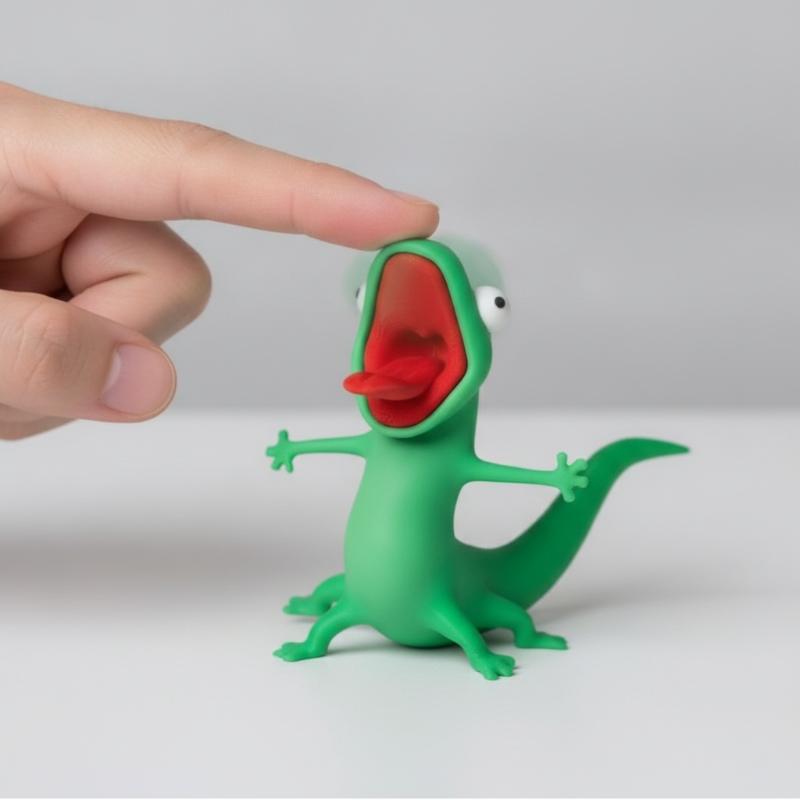 3Dプリントされた緑色のトカゲ像、創造的で可愛いデスクトップ - 3D Printing Lizard のレビューと価格