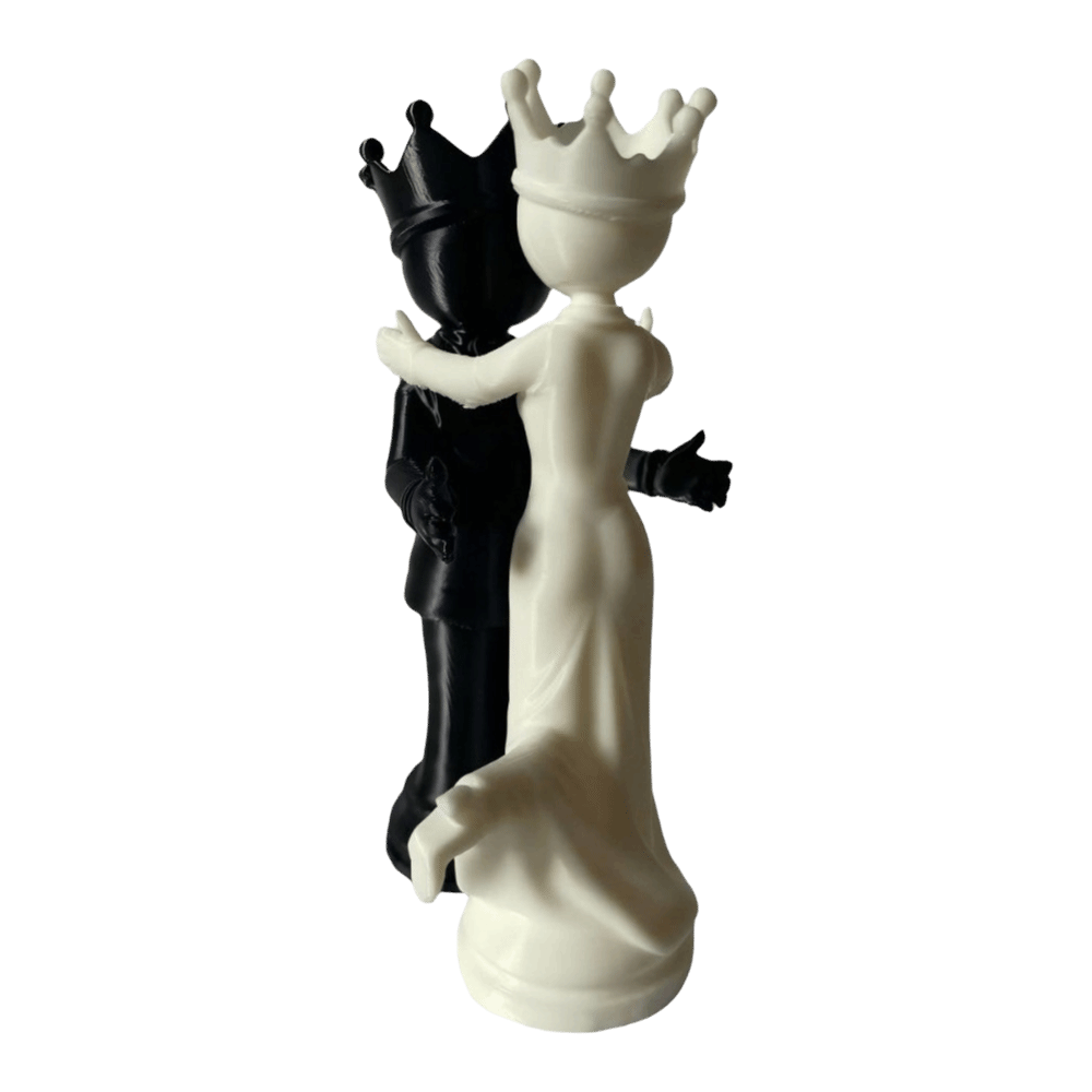 2個セット 恋人像 3Dプリント チェスカップル像 クリエイ - 3D Printing Chess のレビューと価格