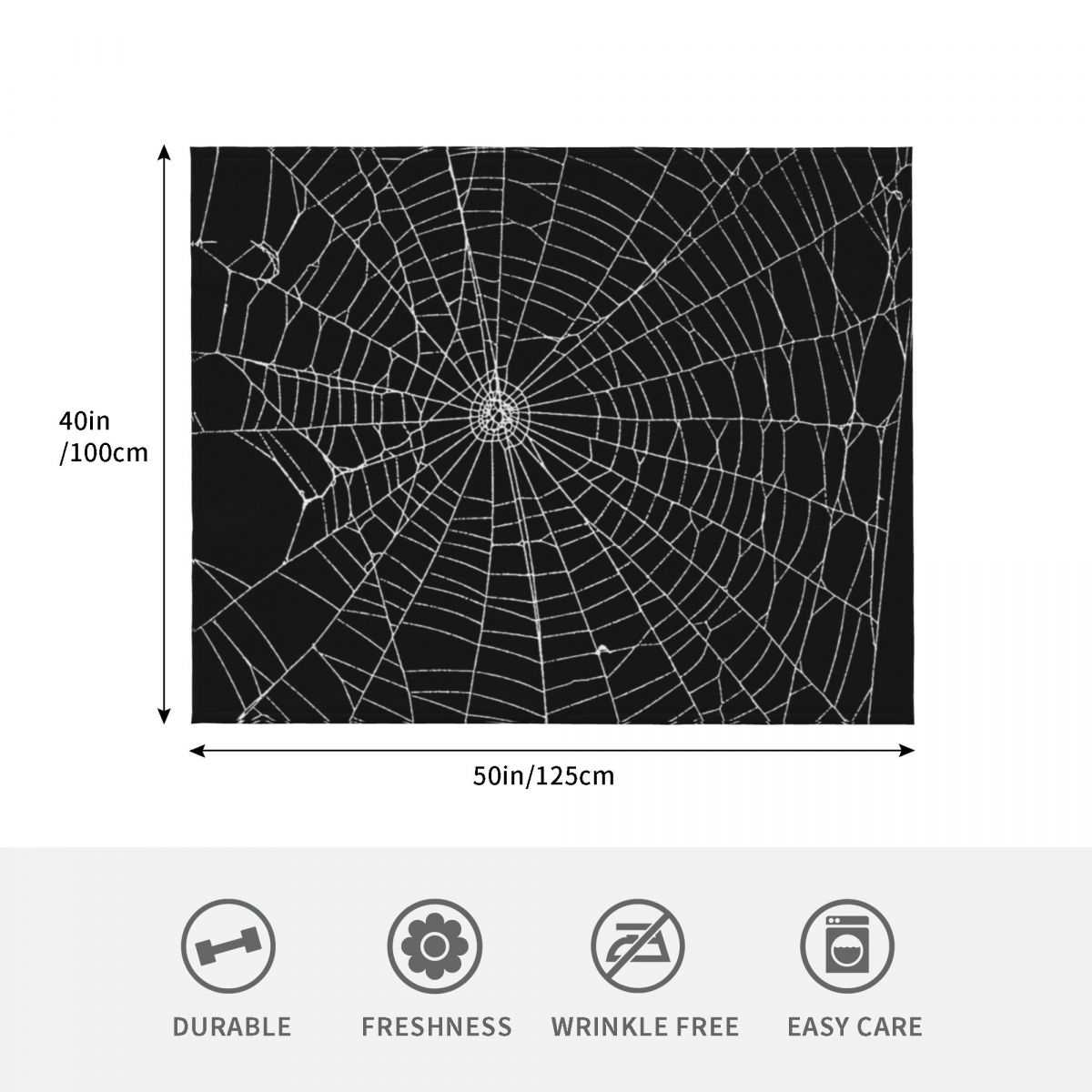 スパイダーウェブ柄のブランケット。レトロなデザインで、柔らか - 3D Printing Web のレビューと価格